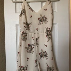 White Floral Romper